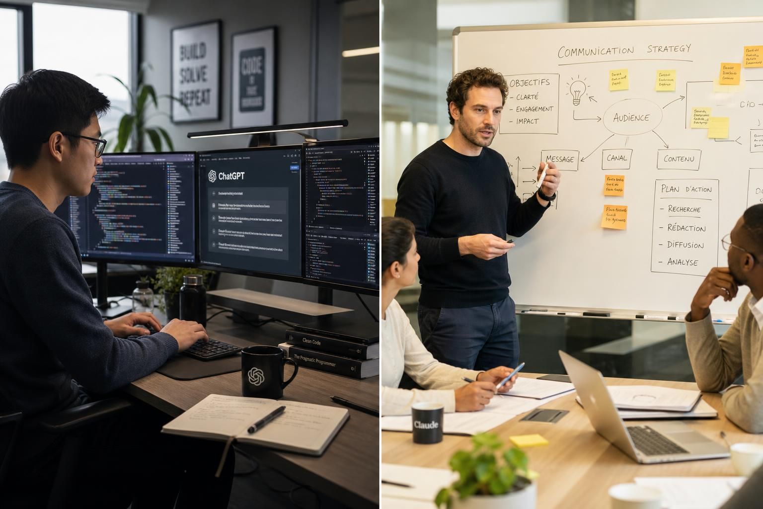ChatGPT ou Claude : quel assistant IA choisir selon son métier ? découvrez quel assistant ia choisir entre chatgpt et claude en fonction de votre métier. comparez leurs forces pour optimiser votre productivité professionnelle.