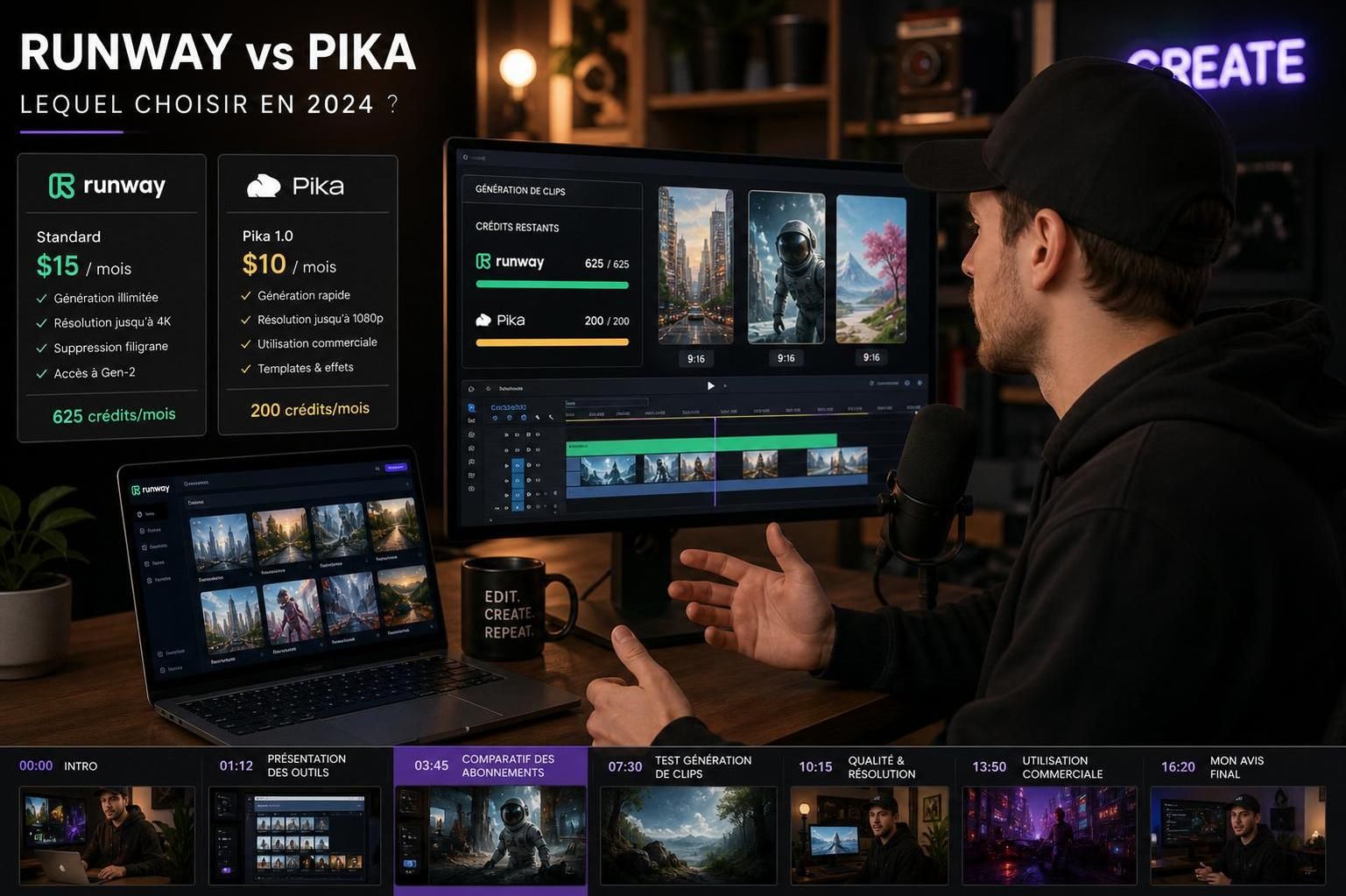 découvrez les avantages de runway et pika, deux outils d'intelligence artificielle pour créer des vidéos rapidement et facilement. comparez leurs fonctionnalités pour choisir la solution adaptée à vos besoins.
