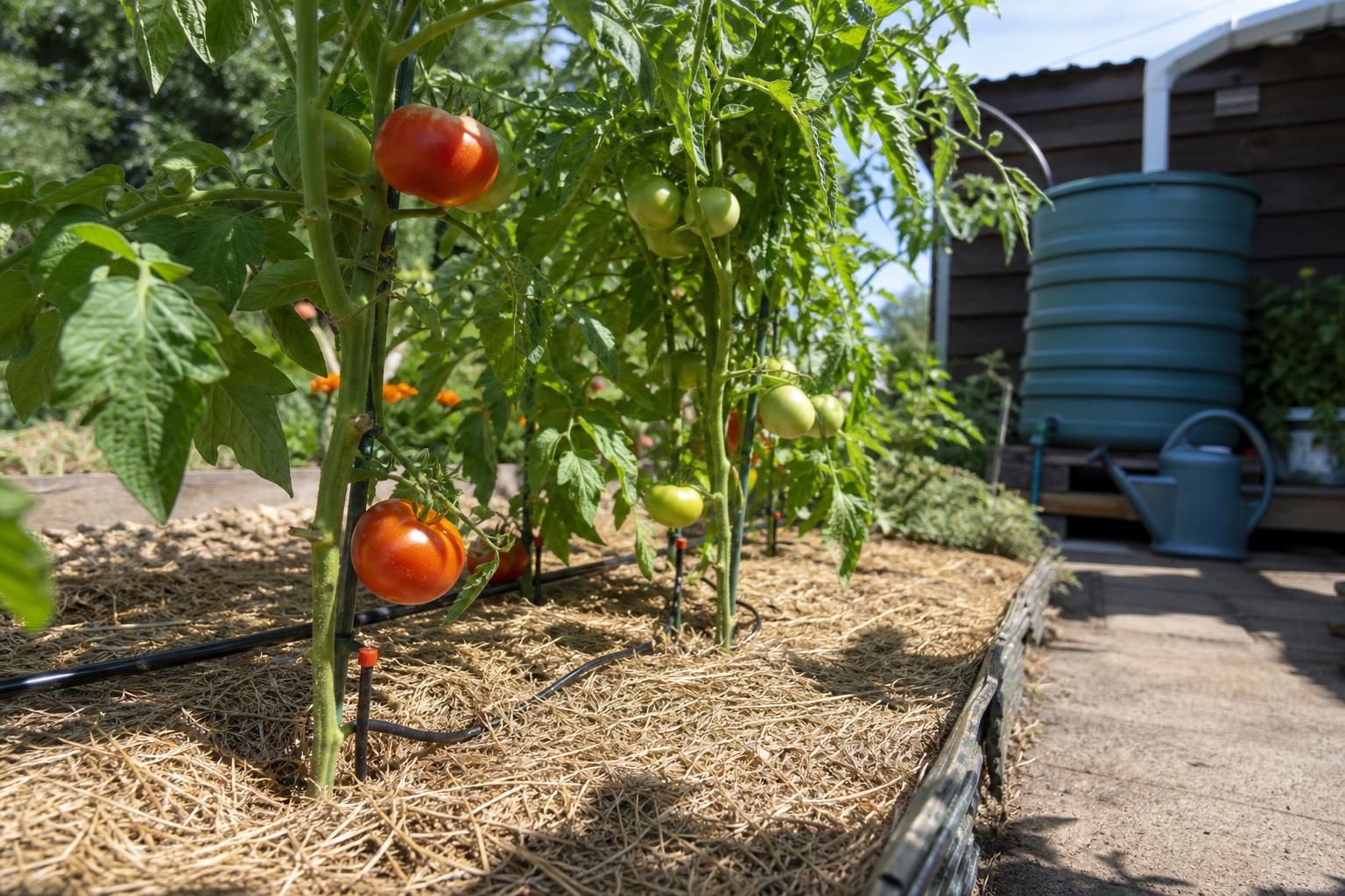 découvrez comment arroser efficacement vos tomates en pleine terre pour prévenir les maladies et éviter l'éclatement des fruits, assurant ainsi une récolte saine et abondante.