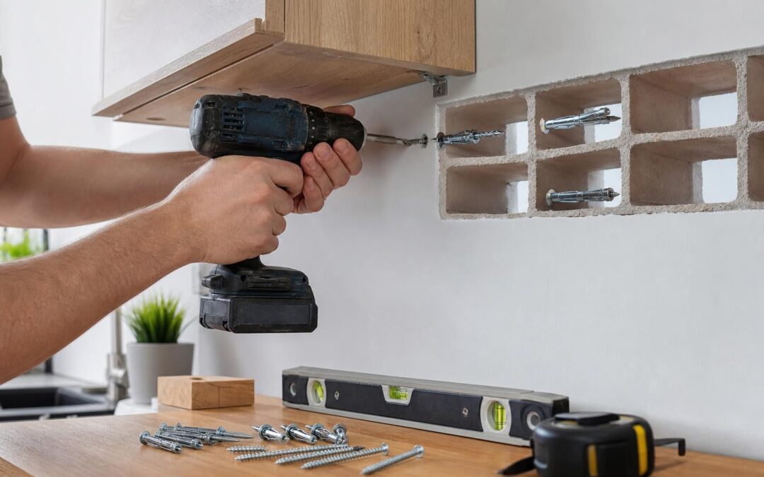 Comment fixer un meuble haut de cuisine sur un mur creux en toute sécurité