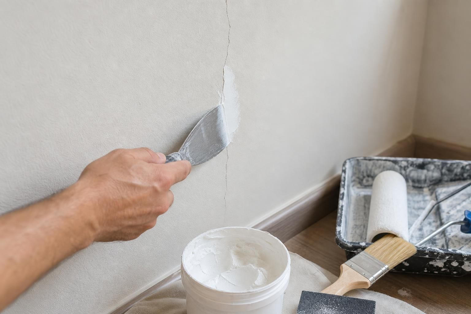 Comment réparer une fissure fine sur un mur intérieur avant la mise en peinture découvrez comment réparer facilement une fissure fine sur un mur intérieur avant de peindre, pour un résultat parfait et durable.