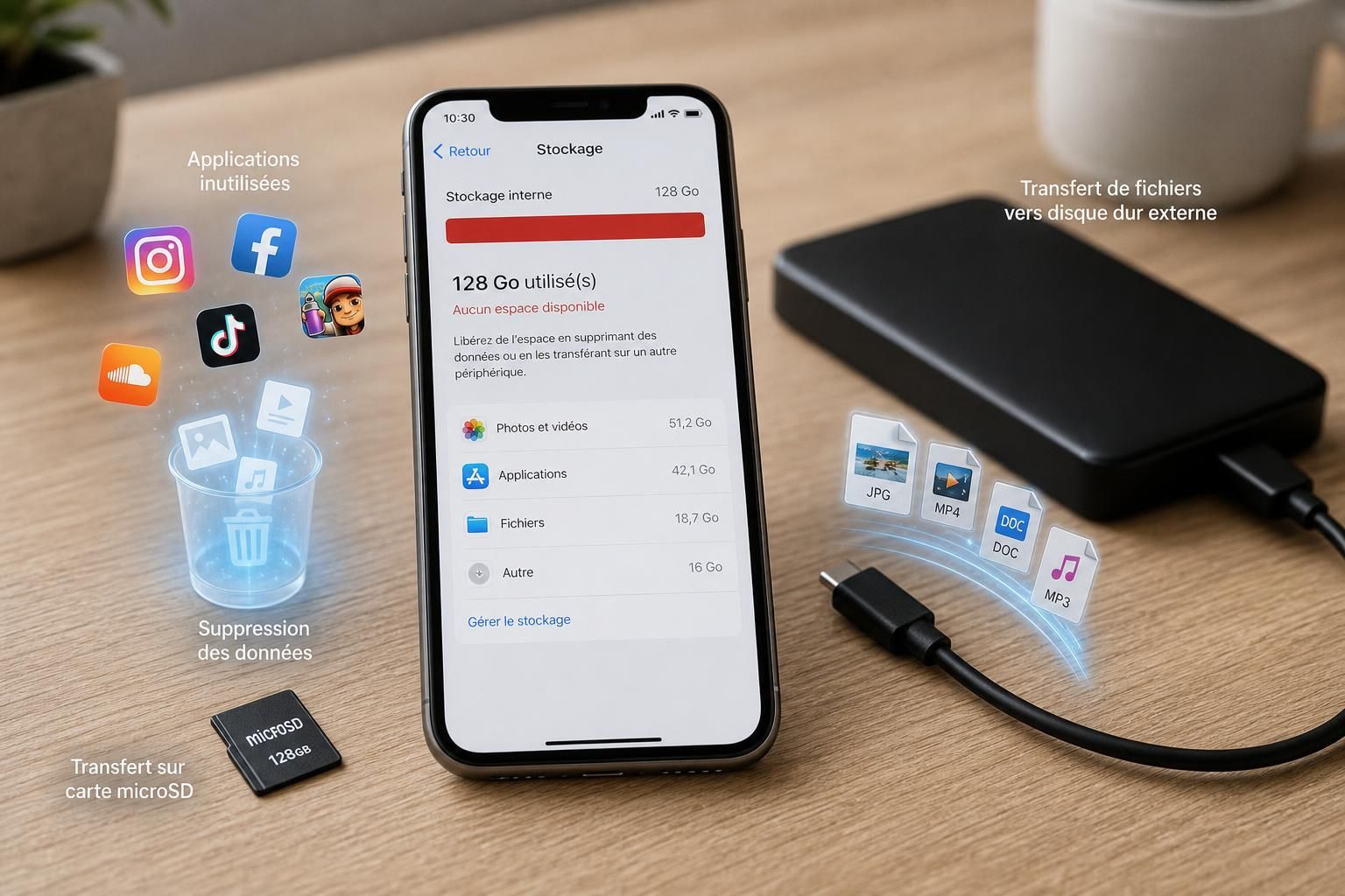 Stockage saturé sur smartphone : les méthodes efficaces pour libérer de l’espace découvrez des méthodes efficaces pour libérer de l’espace sur votre smartphone lorsque le stockage est saturé. optimisez la mémoire de votre appareil facilement.